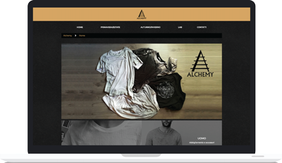 alchemy webiste on desktop