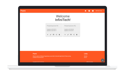 Premi open in a desktop's browser